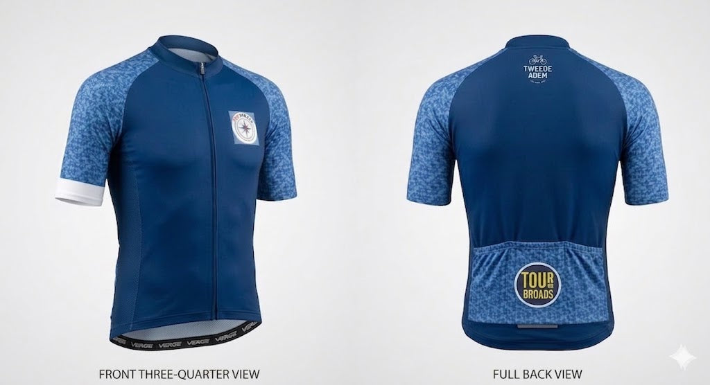 Tour de Broads Cycling Jersey – TPR Events Collaboration (Relaxed Fit Blue/Blue)