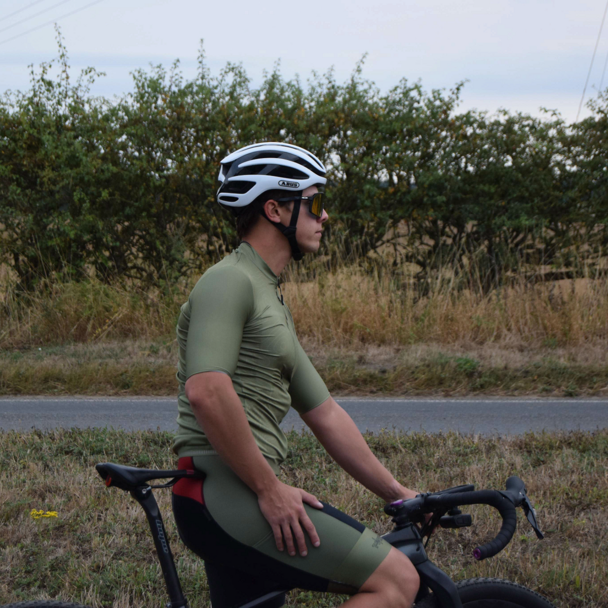 Olive Line Gravel Bib Shorts