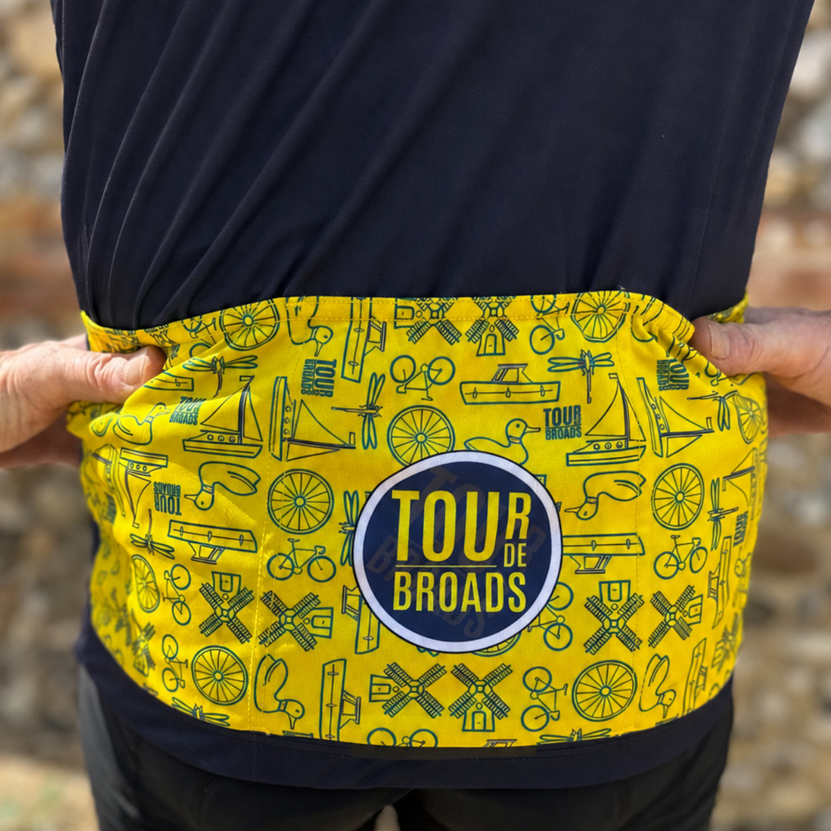 Tour de Broads Cycling Jersey 2026/27 - Navy & Yellow