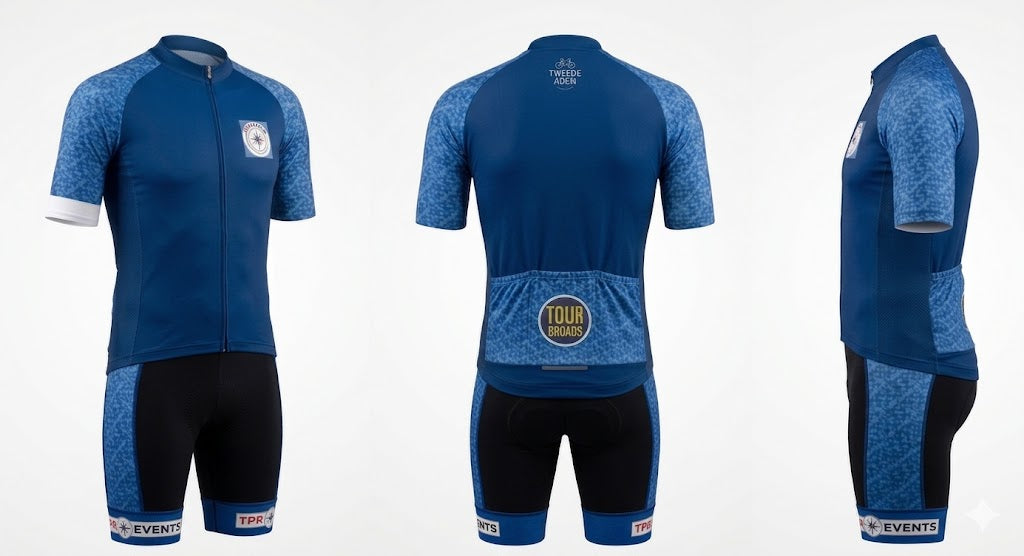 Tour de Broads Cycling Jersey – TPR Events Collaboration (Relaxed Fit Blue/Blue)