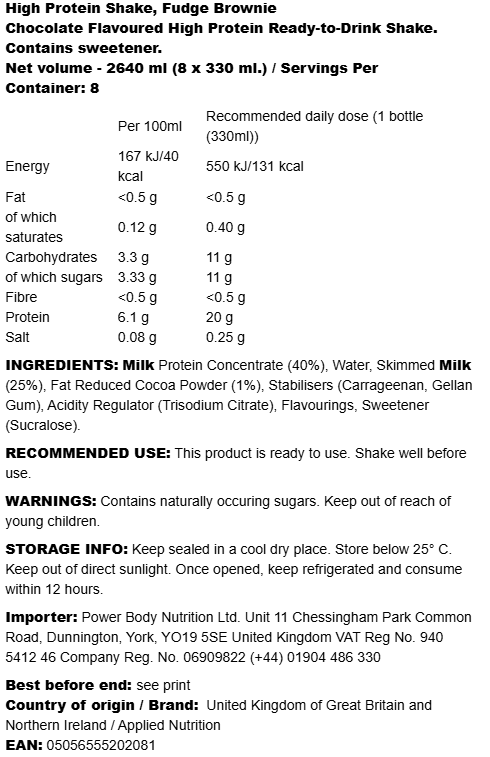 Applied nutition protien drink
